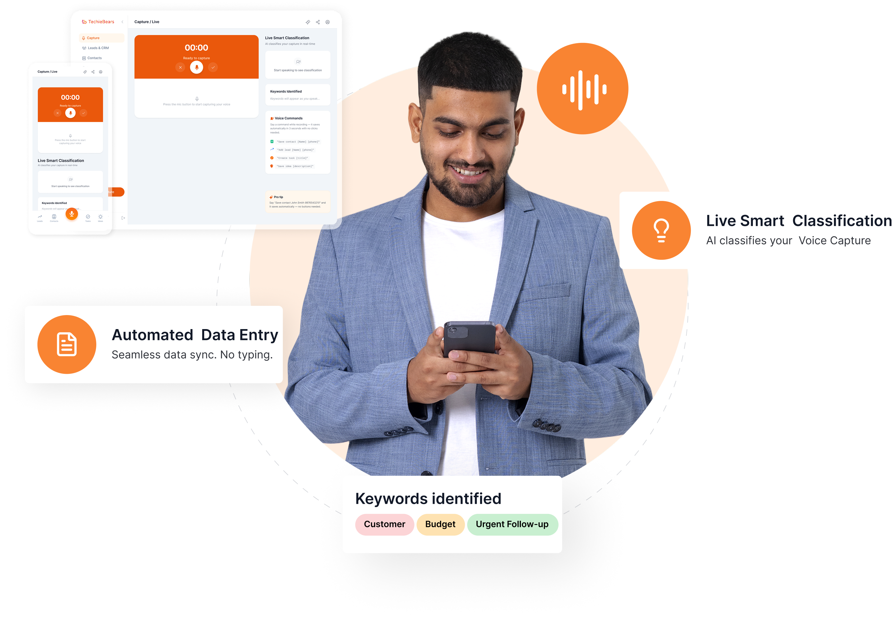 TechieCRM app preview